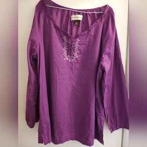 Bit and Bridle Cotton Tunic. Size 2x. Preloved.